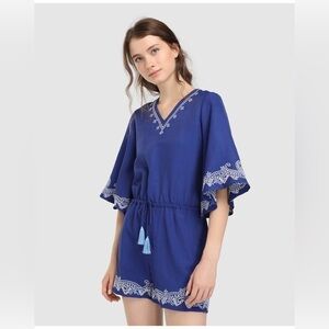 Lauren Ralph Lauren Blue Romper Size 6 Linen Viscose